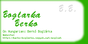 boglarka berko business card